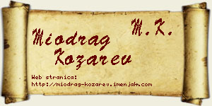 Miodrag Kozarev vizit kartica